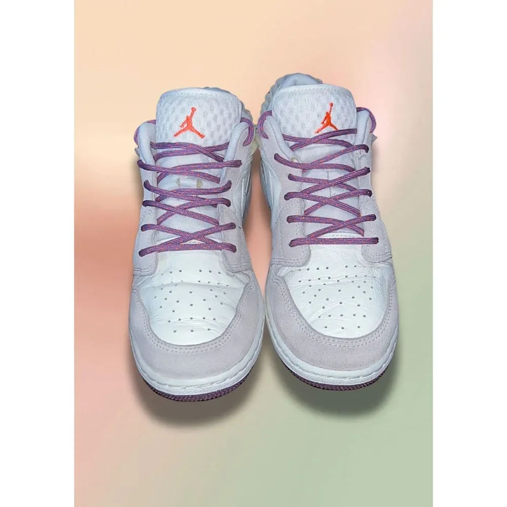 Nike Air Jordan 1 Low SE GS Legend Light Brown Purple FQ8094-100 Youth Size 5Y